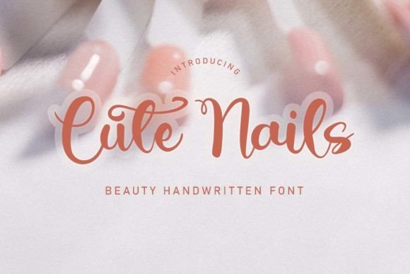 Cute Nails Font Poster 1