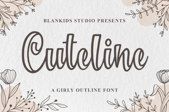 Cuteline Font Cuteline Font Poster 1