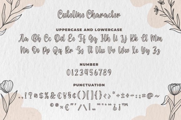 Cuteline Font Poster 6