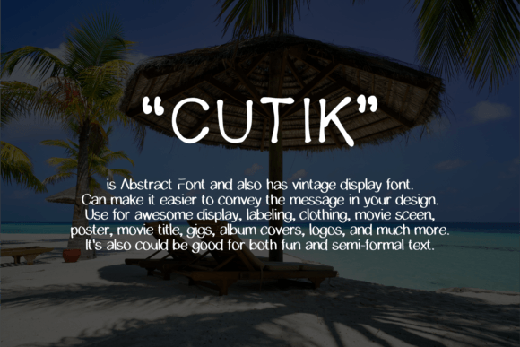 Cutik Font Poster 2