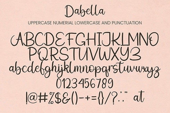 Dabella Font Poster 8