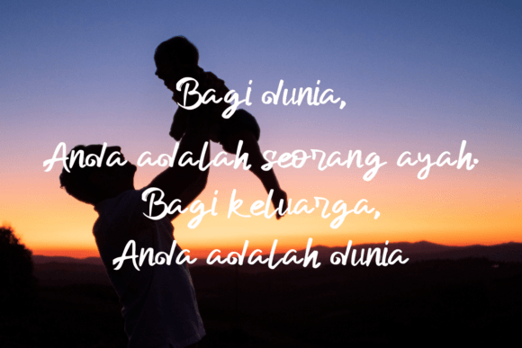 Daddy and Daughter Font Poster 3