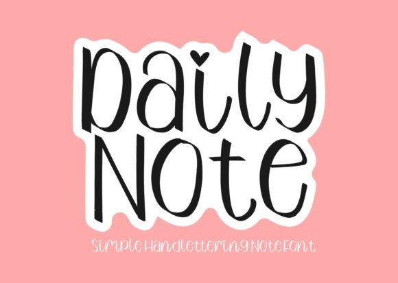 Daily Note Font Poster 1