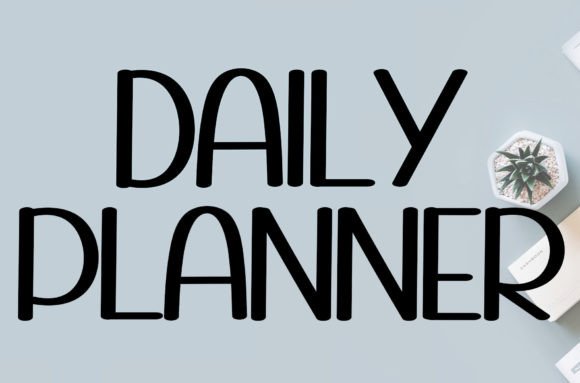 Daily Planner Font Poster 1