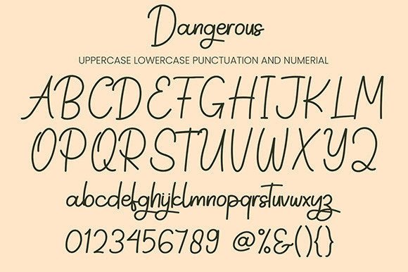 Dangerous Font Poster 6