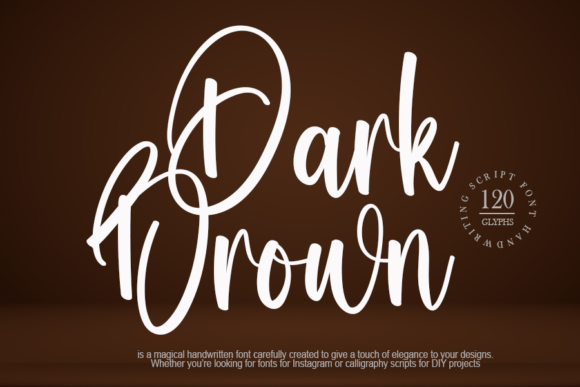 Dark Brown Font Poster 1
