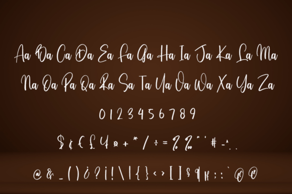 Dark Brown Font Poster 4