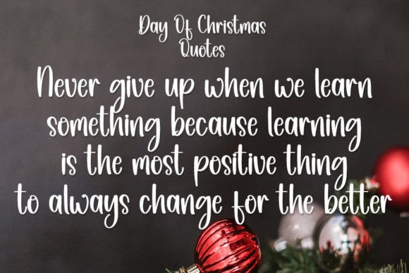 Day of Christmas Font Poster 3