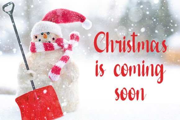 December Happiness Font Poster 2