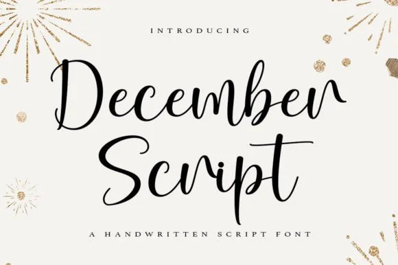 December Script Font December Script Font Poster 1