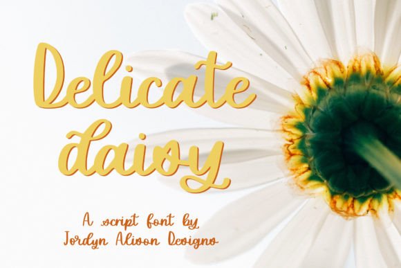 Delicate Daisy Font Poster 1