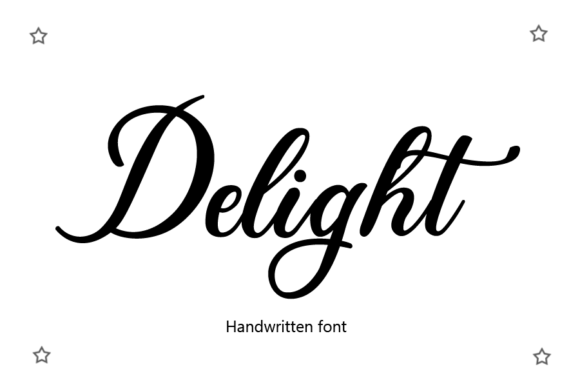 Delight Font Delight Font Poster 1