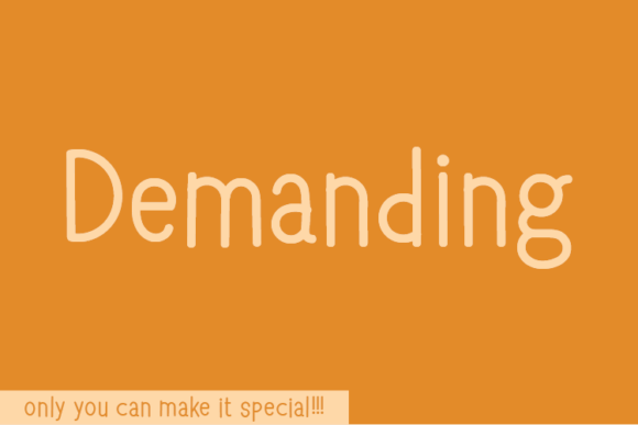 Demanding Font Poster 1
