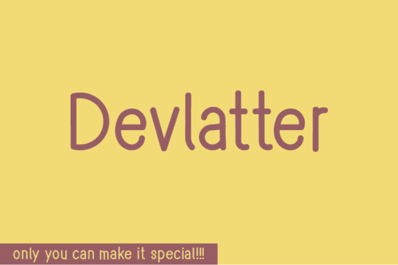 Devlatter Font Poster 1
