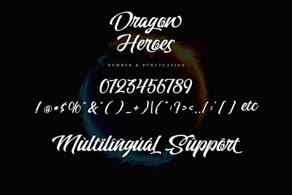 Dragon Heroes Font Poster 13