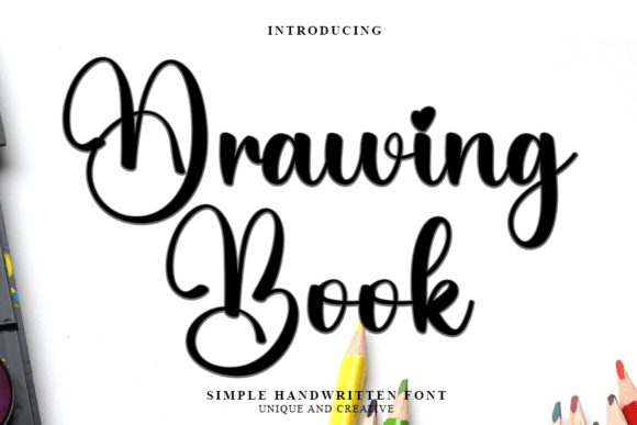 Drawing Book Font Drawing Book Font Poster 1