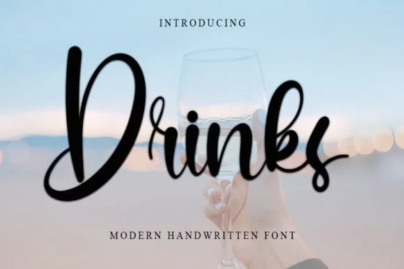Drinks Font Poster 1