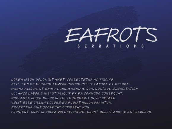Eafrots Serrations Font Poster 2