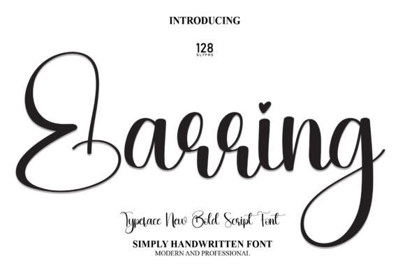 Earring Font Poster 1