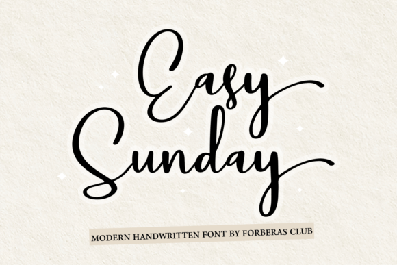 Easy Sunday Font Poster 1