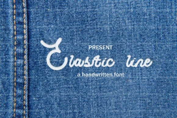 Elastic Line Font Poster 1