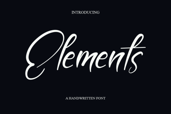 Elements Font Poster 1