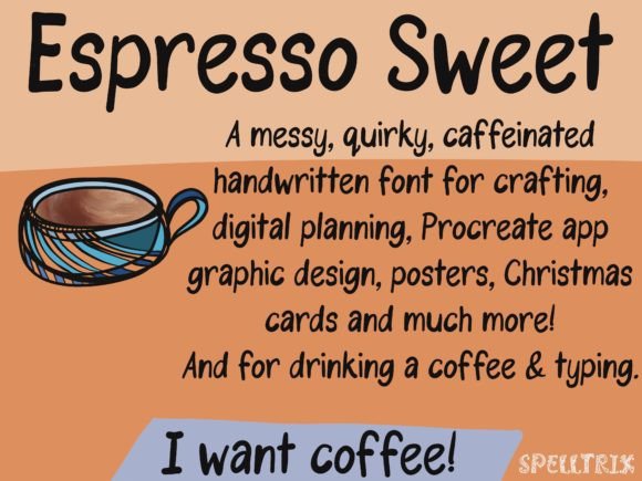 Espresso Sweet Font Poster 3