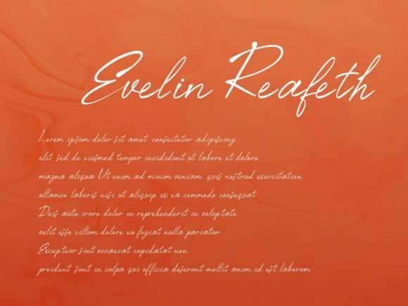 Evelin Reafeth Font Poster 4