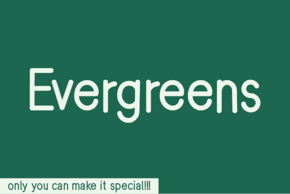 Evergreens Font Poster 1
