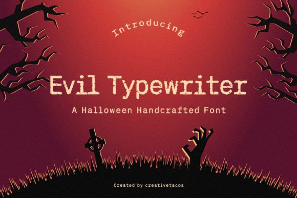 Evil Typewriter Font Poster 1