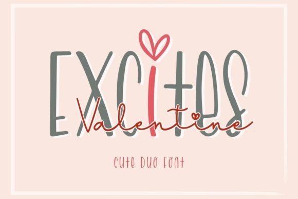 Excites Valentine Duo Font Poster 1