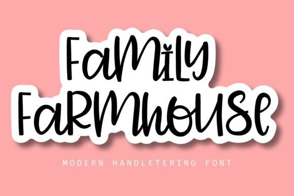 Family Farmhouse Font Poster 1