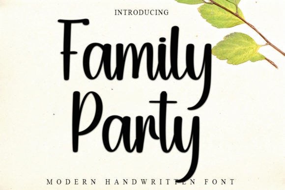 Family Party Font Poster 1