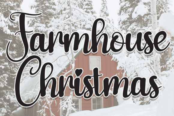 Farmhouse Christmas Font Poster 1