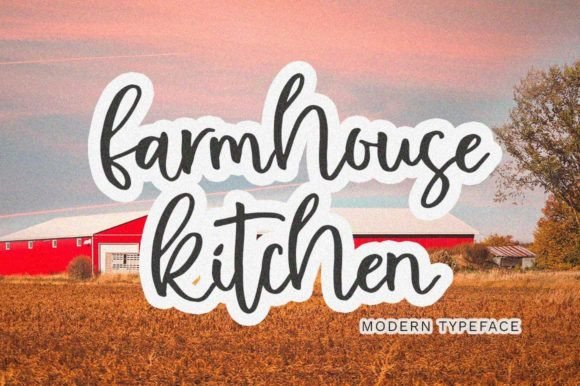 Farmhouse Kitchen Font Poster 1
