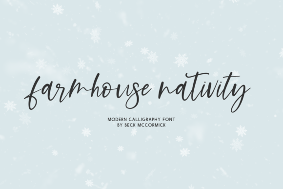 Farmhouse Nativity Font Poster 1