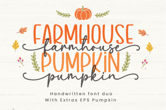 Farmhouse Pumpkin Font Poster 1