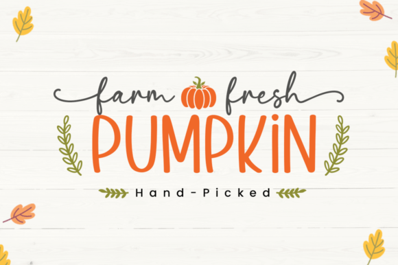 Farmhouse Pumpkin Font Poster 11