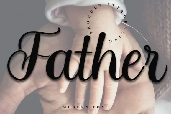 Father Font Father Font Poster 1