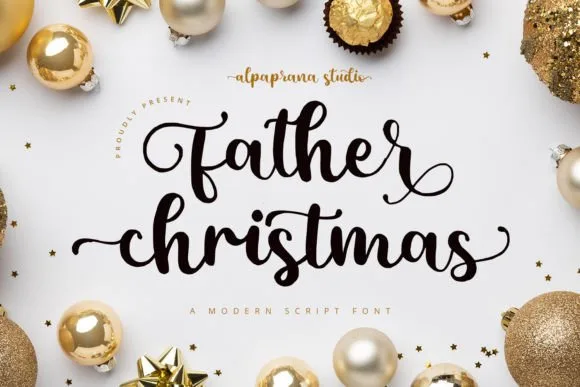 Father Christmas Font Father Christmas Font Poster 1