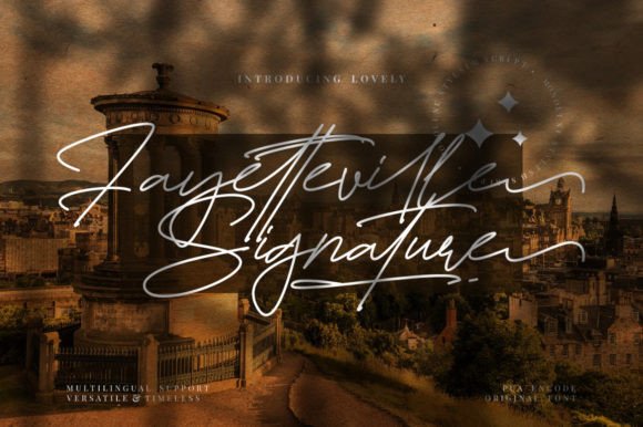 Fayetteville Signature Font Poster 1