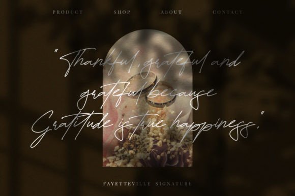 Fayetteville Signature Font Poster 2