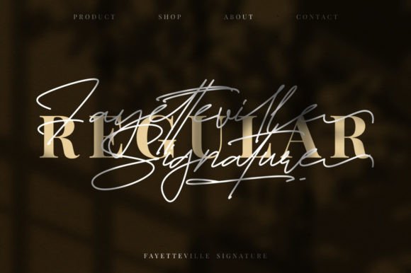 Fayetteville Signature Font Poster 5
