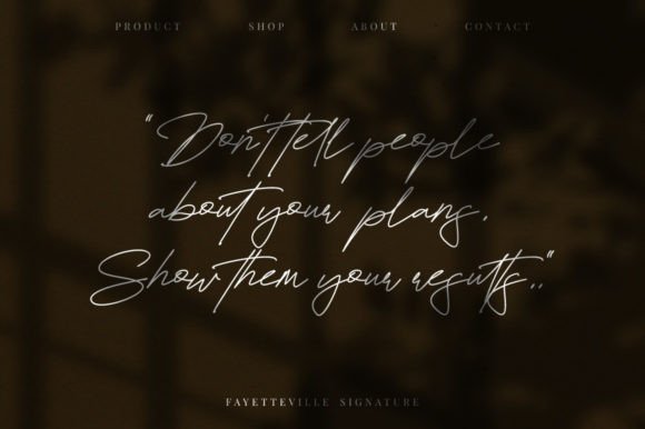 Fayetteville Signature Font Poster 6