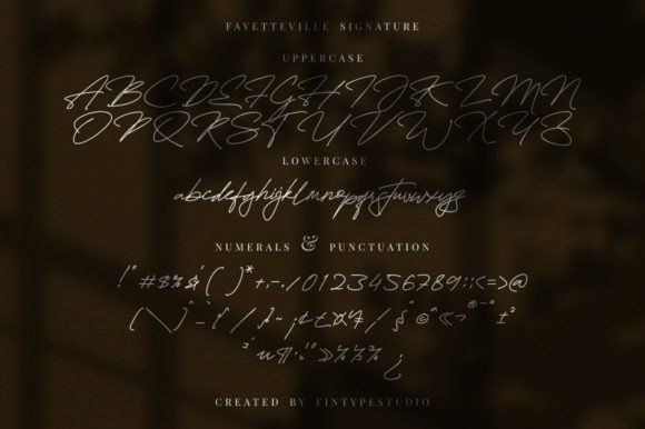 Fayetteville Signature Font Poster 8