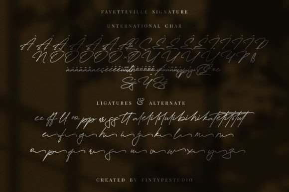 Fayetteville Signature Font Poster 9