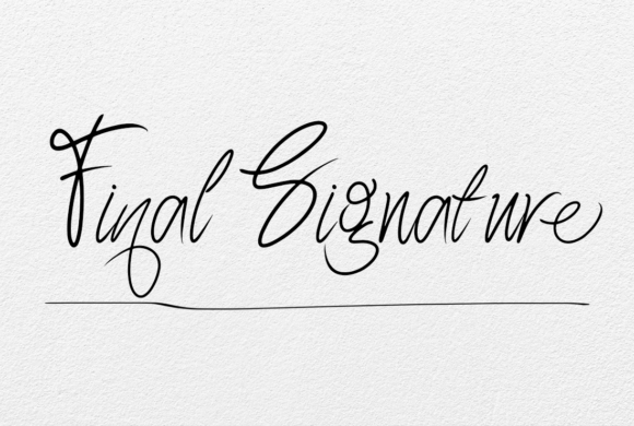 Final Signature Font