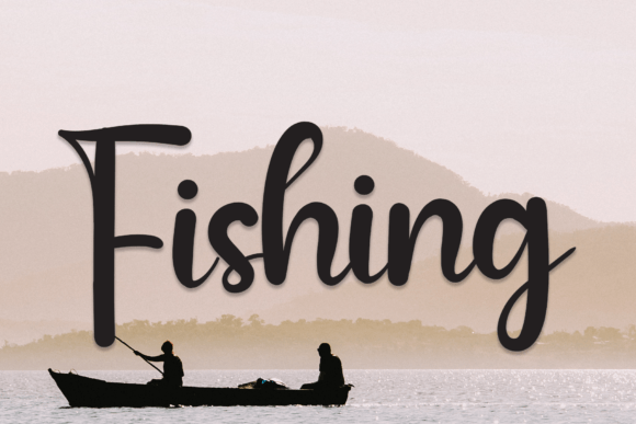 Fishing Font Poster 1