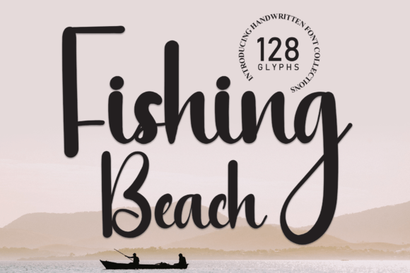 Fishing Beach Font Poster 1