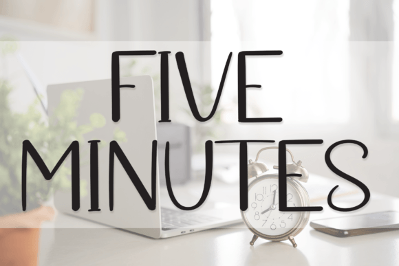 Five Minutes Font Poster 1